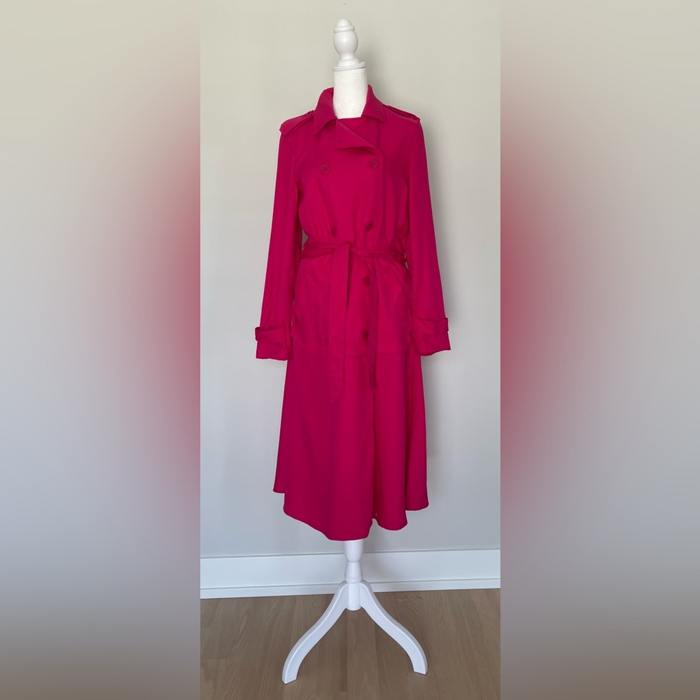 TRF_Outerwear by ZARA Women’s XS Lightweight Trench Coat Belt Pink NEW
